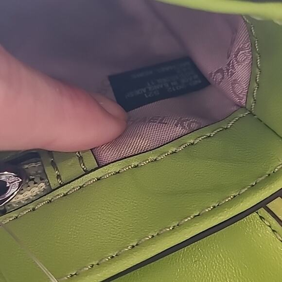 Michael Kors Bradshaw Lime Green Convertible Purse CrossBody Shoulder Woven NWOT - Picture 9 of 12